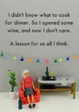 Wine Dinner created by Bold & Bright Cards