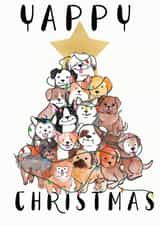 Yappy Christmas - Dog themed christmas card created by Willow and Tweet Designs