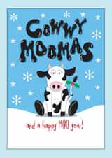 Christmas cow greetings created by Wicked Poppy Designs