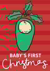 Baby's First Christmas Card 1001 created by Dottypink Designs