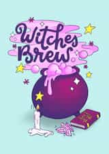 Witches Brew Witchy Halloween Card created by Kelley Dillon