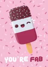 You're Fab - Cute and Funny Card created by The Vegan Pug