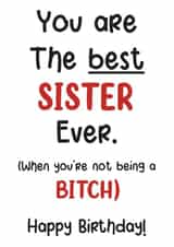 Rude birthday card for sister. created by Nidd And Rigg!