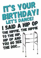 Hip Op Old Birthday Card created by picsandsquiggles