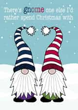 Gnome male couple Christmas card created by Gellie Design