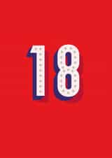 Minimal Retro 18th Birthday Card Age Milestone created by Betiobca