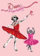 Children's Dotty Dog Dance Birthday Card created by Dotty Dog