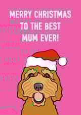 Cute - Fluffy - Modern - Cockapoo - Dog - From the Dog - Best Mum Ever - Dog Mum - For Her - Mum - Christmas Card created by Adam Regester