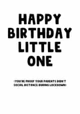 Lockdown Baby's 1st Birthday Social Distancing Parents created by The Blunt Badger