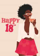 Fun 18th Birthday Card - Aperol Spritz - For Her created by Anna Victoriart