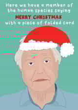 David Attenborough Christmas Card created by Red Koala