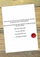 Taskmaster Birthday Card created by Spectrum Cards