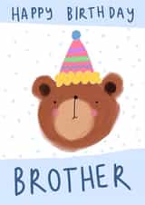 Party Bear Happy Birthday Brother Card created by Sarah Shields Studio