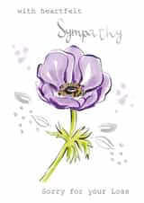 Sympathy Anemone Card created by SABIVO Design by Sabina