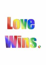 Love Wins. Card - Wedding or engagement card created by Yamaste Art