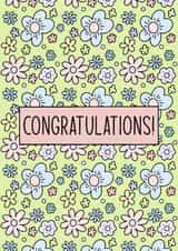 Floral congratulations, well done, new job, flowers, for her, graduate, good job created by By Emma Dearling