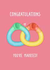 Congratulations you're married created by Back to the drawing board illustration
