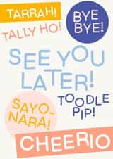 Goodbye Quote New Job Card created by Cheeky Kards