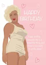 Marilyn Monroe quote Birthday Card created by Jade Xav