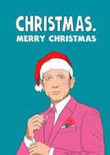 James Bond - Daniel Craig - Funny - Merry Christmas Card - Santa Hat - Christmas Merry Christmas created by Kasia Cards
