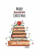 Christmas book lovers card created by Ralitsa Hristova