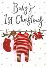Cute Baby's First Christmas Card created by Making Meadows Ltd