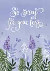 Floral so sorry for your loss card created by Making Meadows Ltd