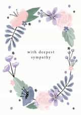Floral with deepest sympathy card 1000 created by Making Meadows Ltd