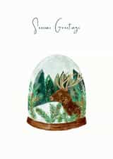 Reindeer Snowglobe created by Pink Pen Studio