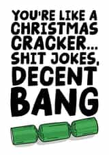 Funny - Cheeky - Joke - Christmas Cracker - Christmas Card created by Studio Doodles