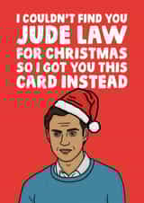 The holiday Jude Law Christmas card created by Studio Doodles