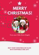 Personalised Christmas Photo Card created by Lovelier - merry christmas from the snow angels photo card