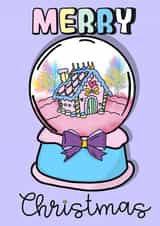 Snow globe christmas card created by @CraftyMiaa