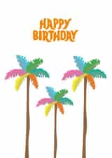 Fun Birthday Card - Palm Trees created by Tihara Smith
