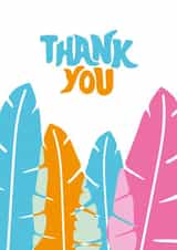 Thank You Tropical Banana Leaf Card created by Tihara Smith