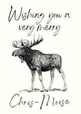 Merry Chris-Moose Christmas Card created by Lilac Hailstorm