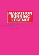 Marathon Running Legend Card created by Banter Cards