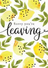 Sorry you're leaving Botanical Lemon card created by Making Meadows Ltd