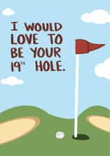 19th Hole Naughty Golf Card created by Knotty Cards