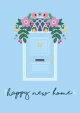 Pretty Front Door New Home Card - Floral Door - Happy New Home created by Little Lou Makes