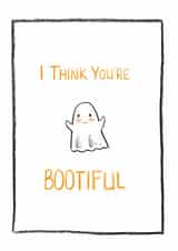 Spooky Halloween Ghost on the outside, Bootiful on the Inside created by Rebecca Bagley