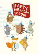 Happy Birthday To You, From The Cutest Animal Band created by Holly Newth