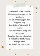 Thinking of You - Christmas Sympathy Card - Stars - Loss - Christmas Time Is Hard - Strength - Love - Angel - Christmas Card created by Moonshine Prints