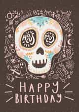 Sugar Skull Happy Birthday Card created by Nicola Scott