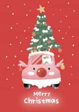 Santa In His Rudolph Christmas Car 1002 created by HelloPinky
