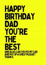 Happy Birthday Best Dad created by Dangerous Dave 