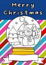 Colour in and Personalise Xmas Card created by Kerrylovescards