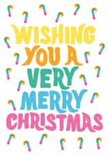 Very Merry Christmas Tropical Candy Cane Card created by Tihara Smith