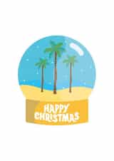 Happy Christmas Tropical Snow Globe Card created by Tihara Smith