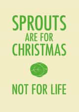 Sprouts are for Christmas card created by Nifty Cards